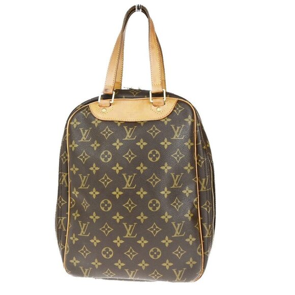 Auth LOUIS VUITTON Excursion Shoes Hand Bag Monogram Leather Brown - Picture 1 of 15